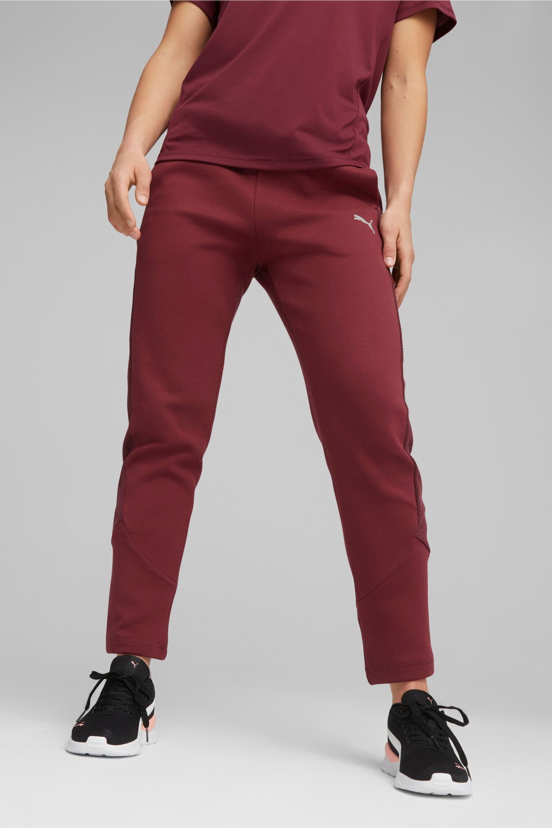Buy Puma Red Evostripe Women s High Waist Joggers from Next USA