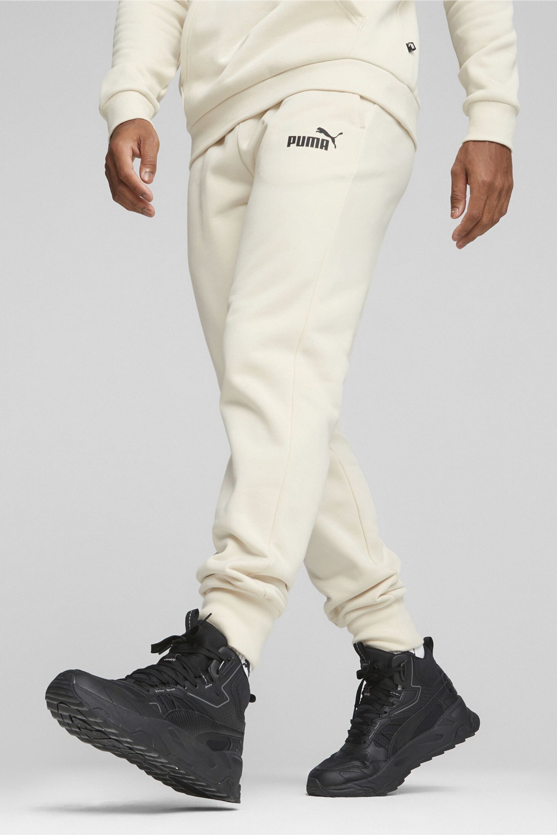 Puma White Essentials Logo Men Sweat Joggers - Image 1 of 7