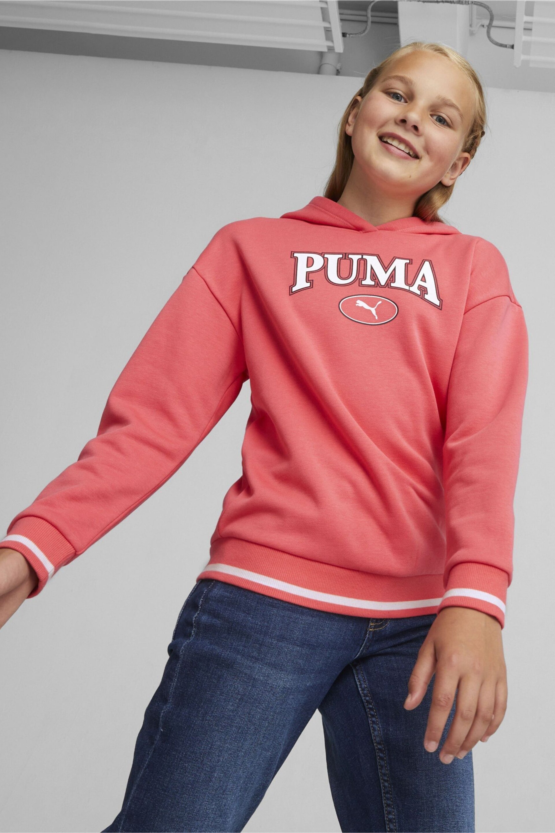Puma Pink Youth Hoodie - Image 1 of 5