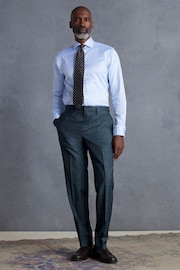 Blue Slim Fit Signature Zignone Textured Check Suit: Trousers - Image 2 of 8