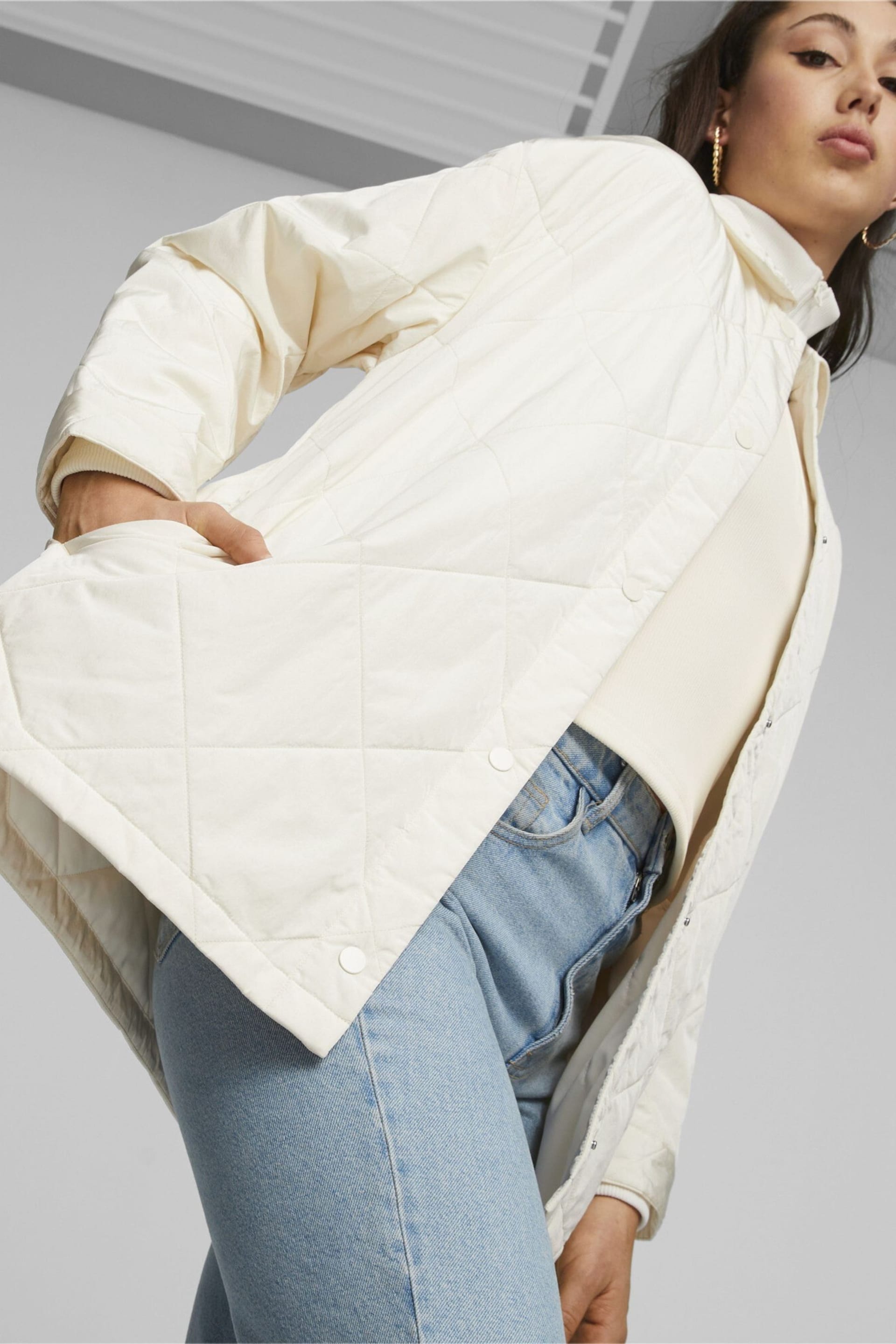 Puma White Classics Womens Chore Jacket - Image 4 of 7