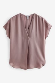 Mauve Purple Short Sleeve Overhead Top - Image 5 of 6