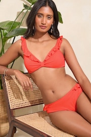 Love & Roses Orange Coral Brief Bikini Bottom - Image 1 of 4