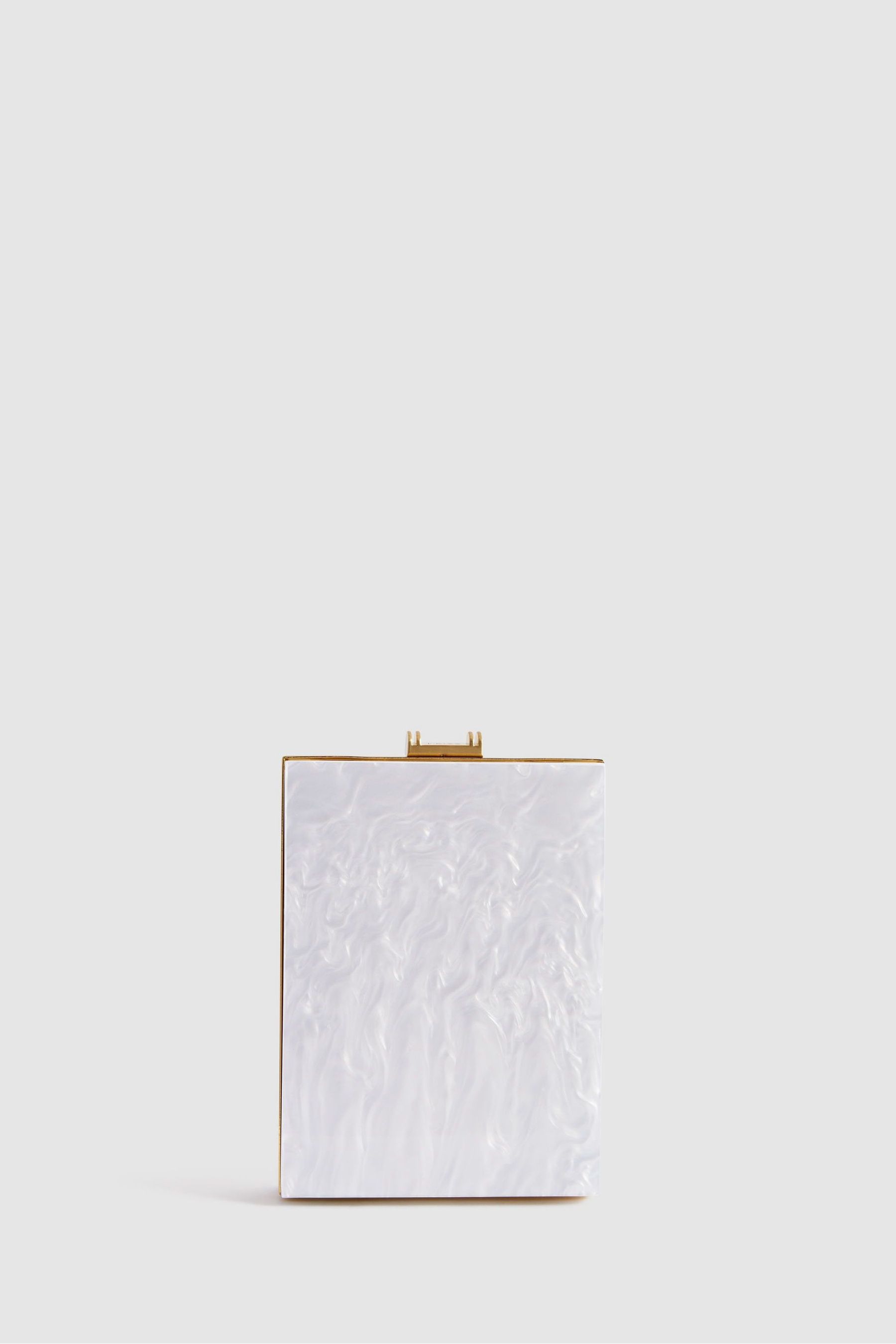 White box clutch bag on sale