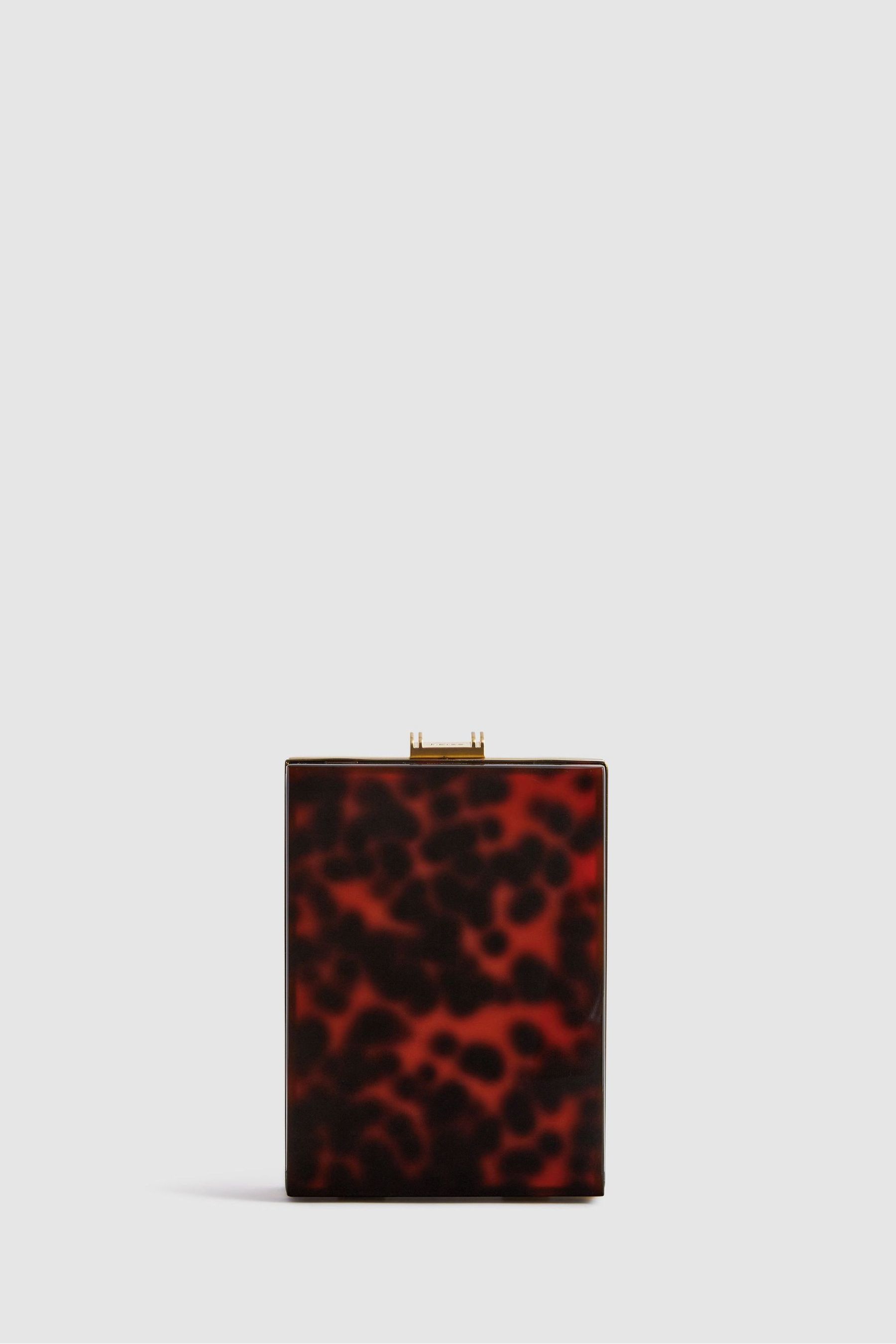 Tortoiseshell clutch bag top