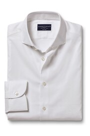 Charles Tyrwhitt White Slim Fit Non-Iron Stretch Twill Shirt - Image 4 of 6