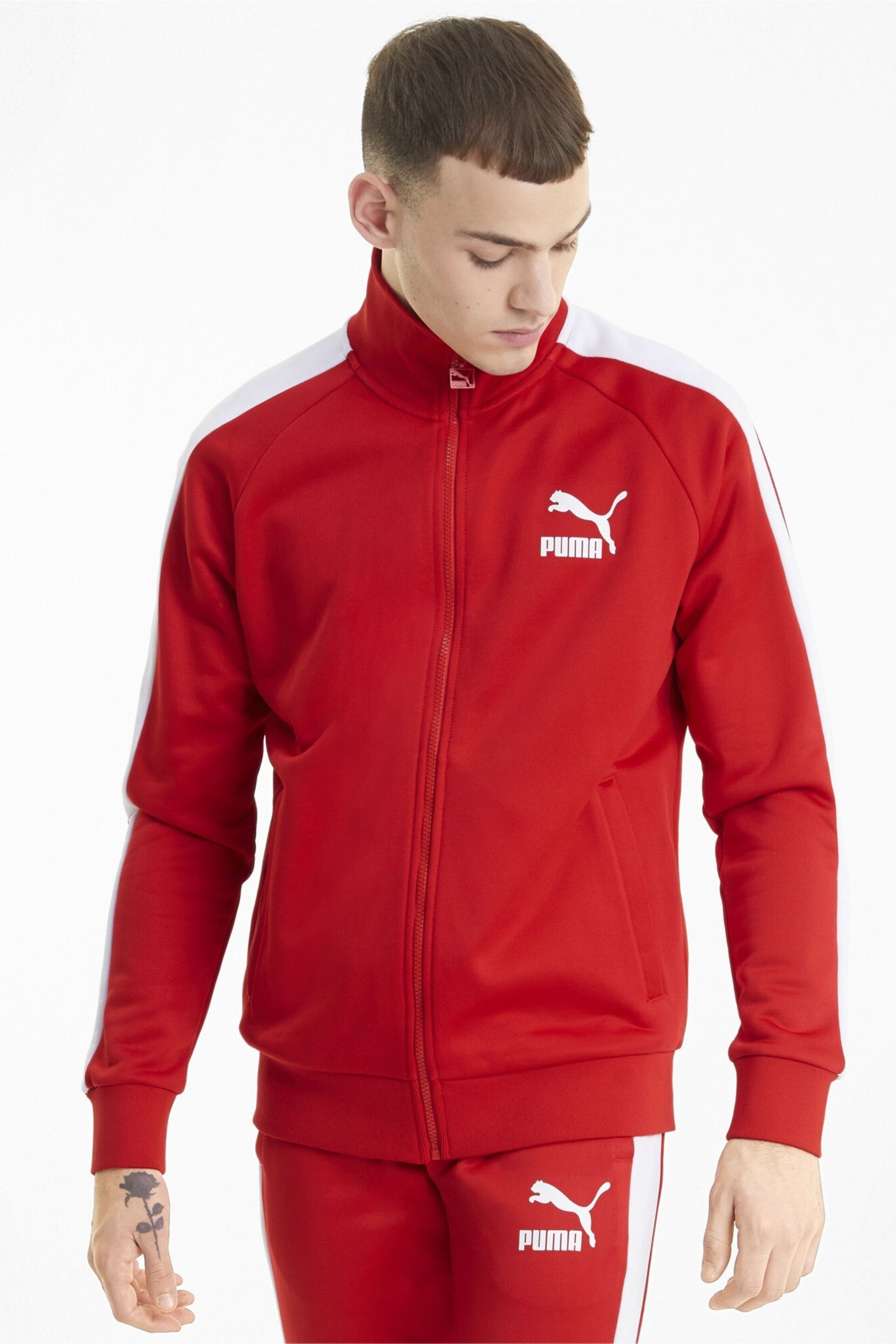 Puma Red Iconic T7 Mens Track Jacket - Image 1 of 5