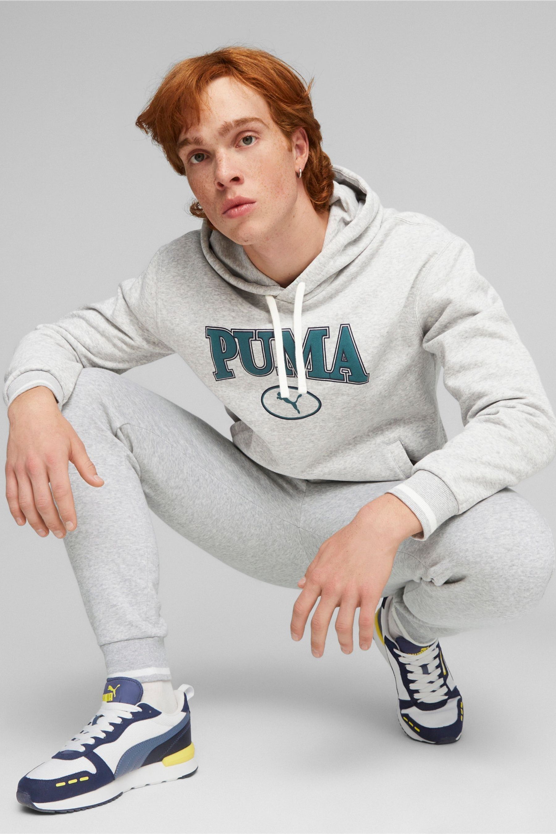 Buy Puma Grey Squad Mens Hoodie from the Next UK online shop