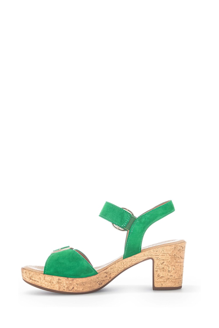 Gabor Green Fantastica Verde Suede Sandals - Image 2 of 5