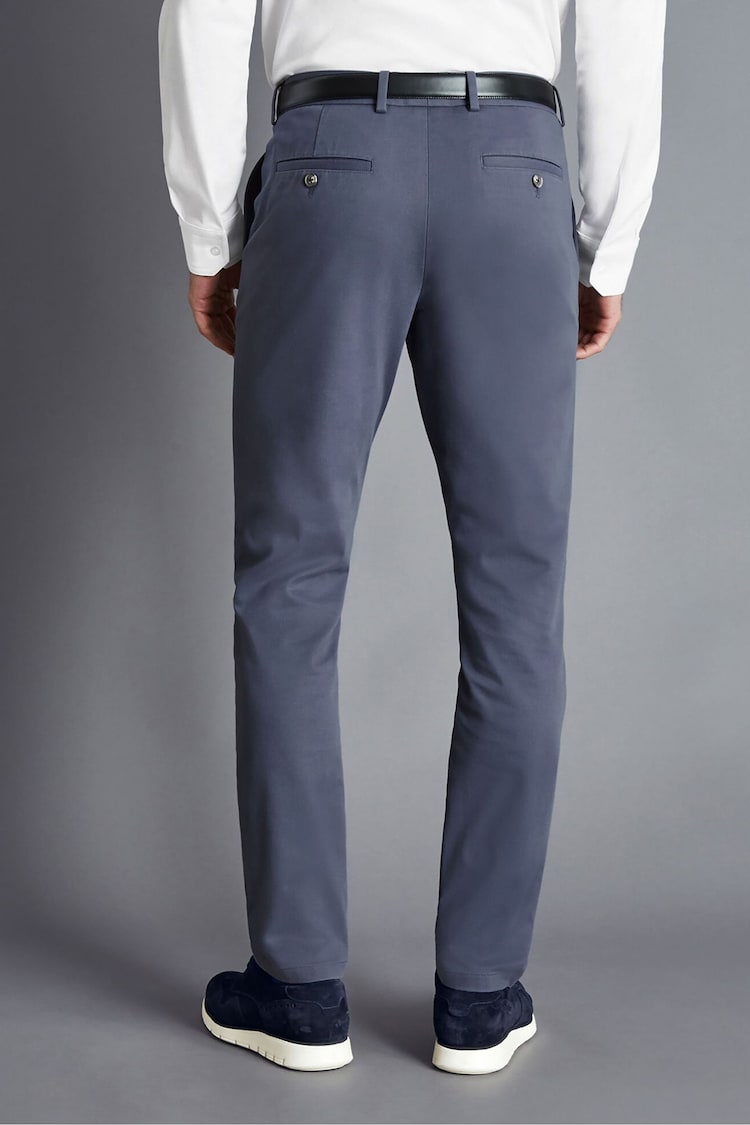 Charles Tyrwhitt Blue Steel Slim Fit Ultimate non-iron Chino Trousers - Image 2 of 5