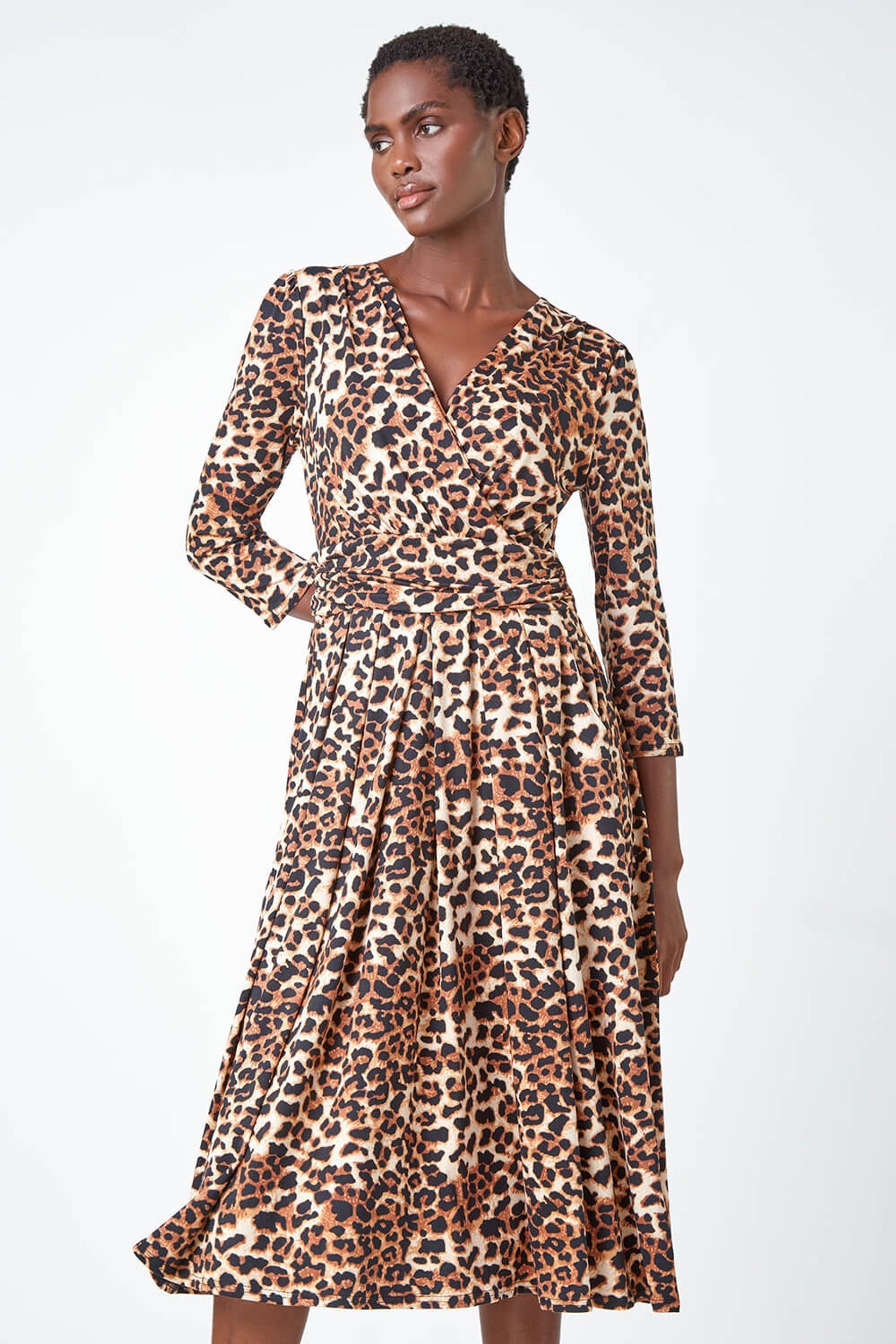 Leopard print stretch dress online