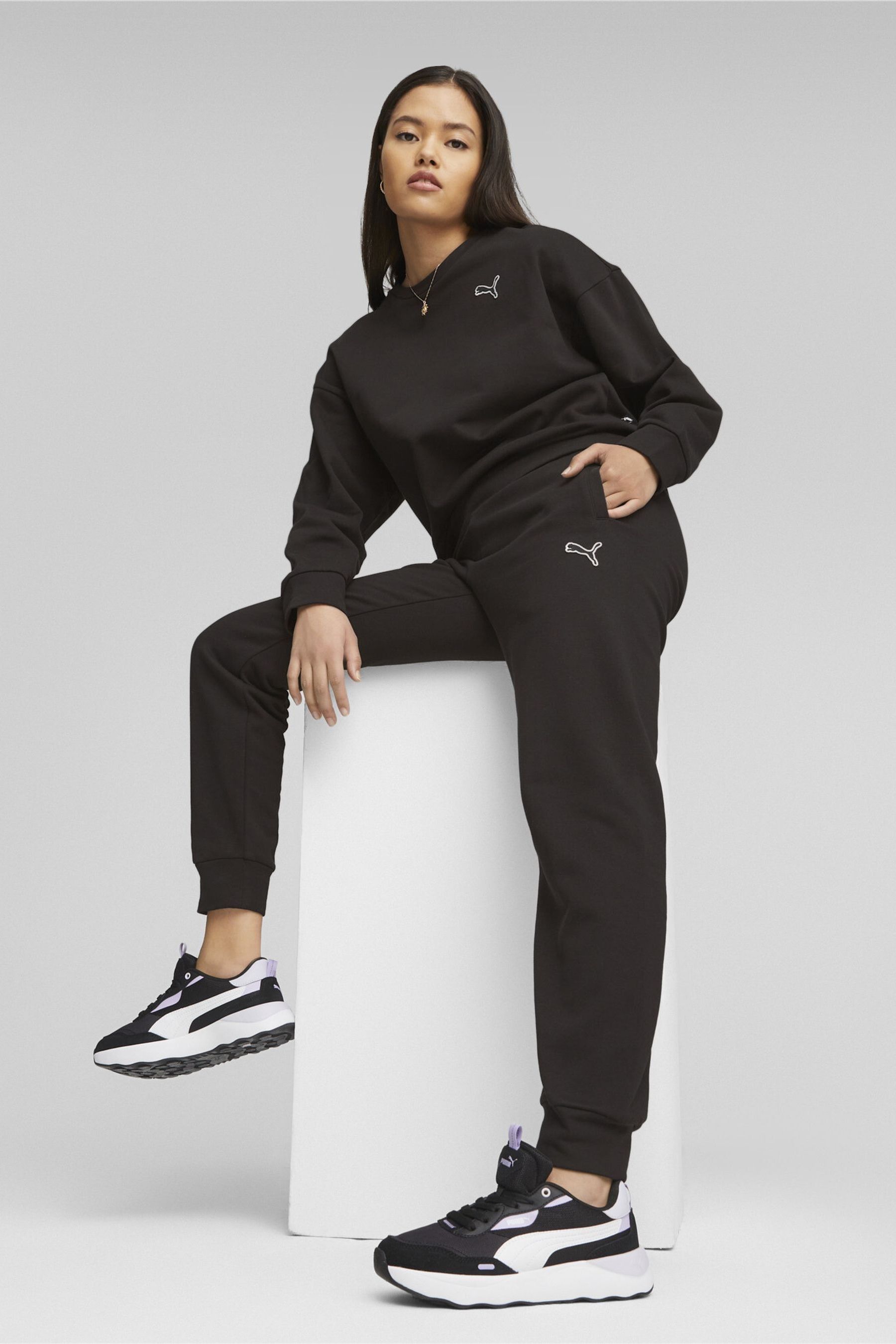 Puma black joggers womens new arrivals