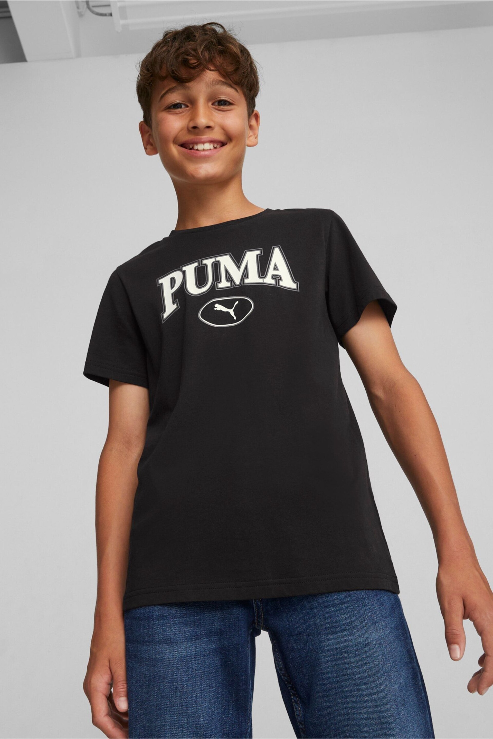 Puma Black Youth T-Shirt - Image 1 of 5