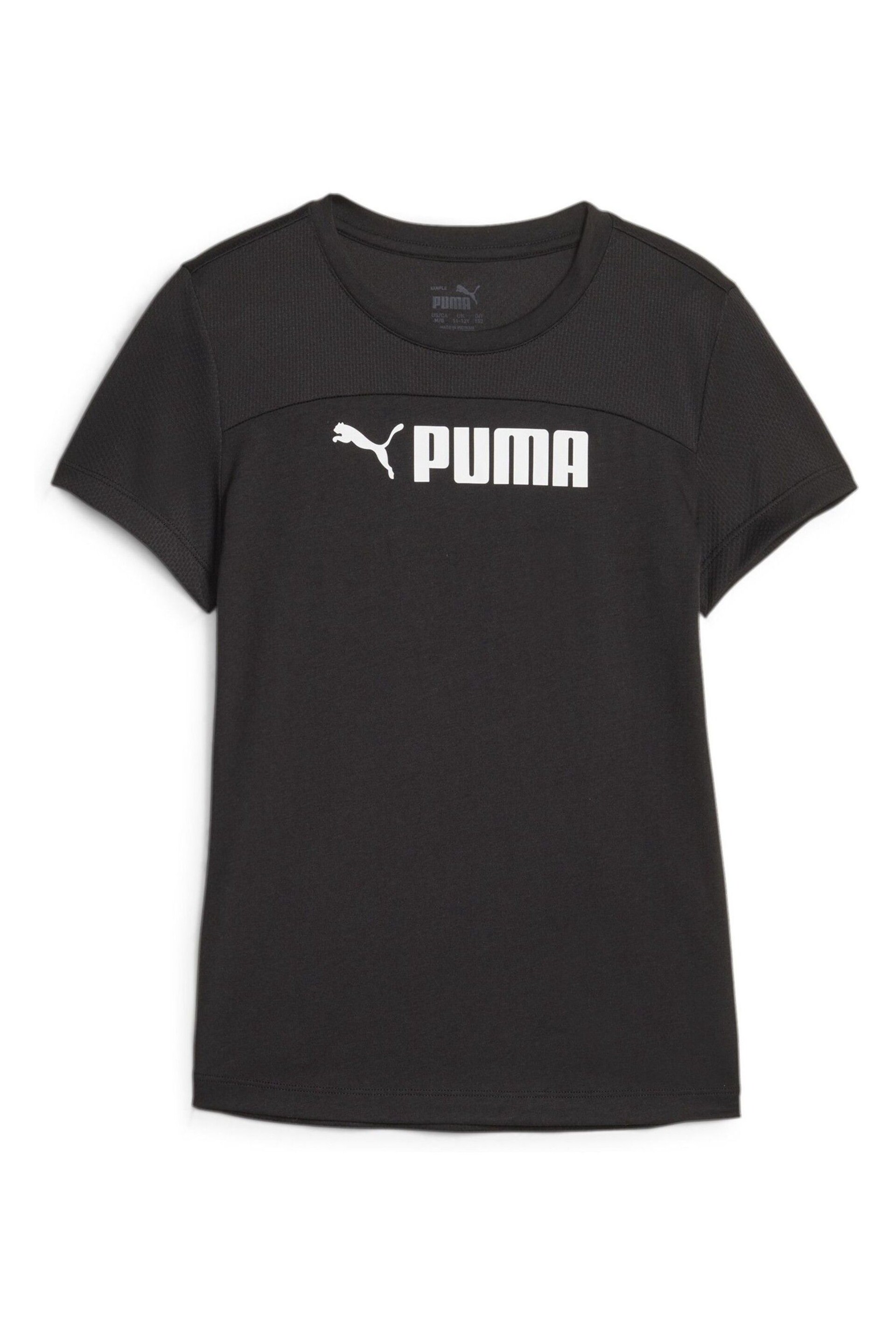 Puma Black FIT Youth T-Shirt - Image 4 of 5