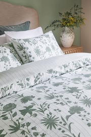 2 Pack Sage Green Floral Reversible Duvet Cover and Pillowcase Set - Image 5 of 9