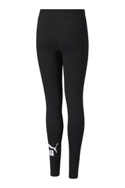 Puma Black Essentials Logo Youth Leggings - Image 1 of 2