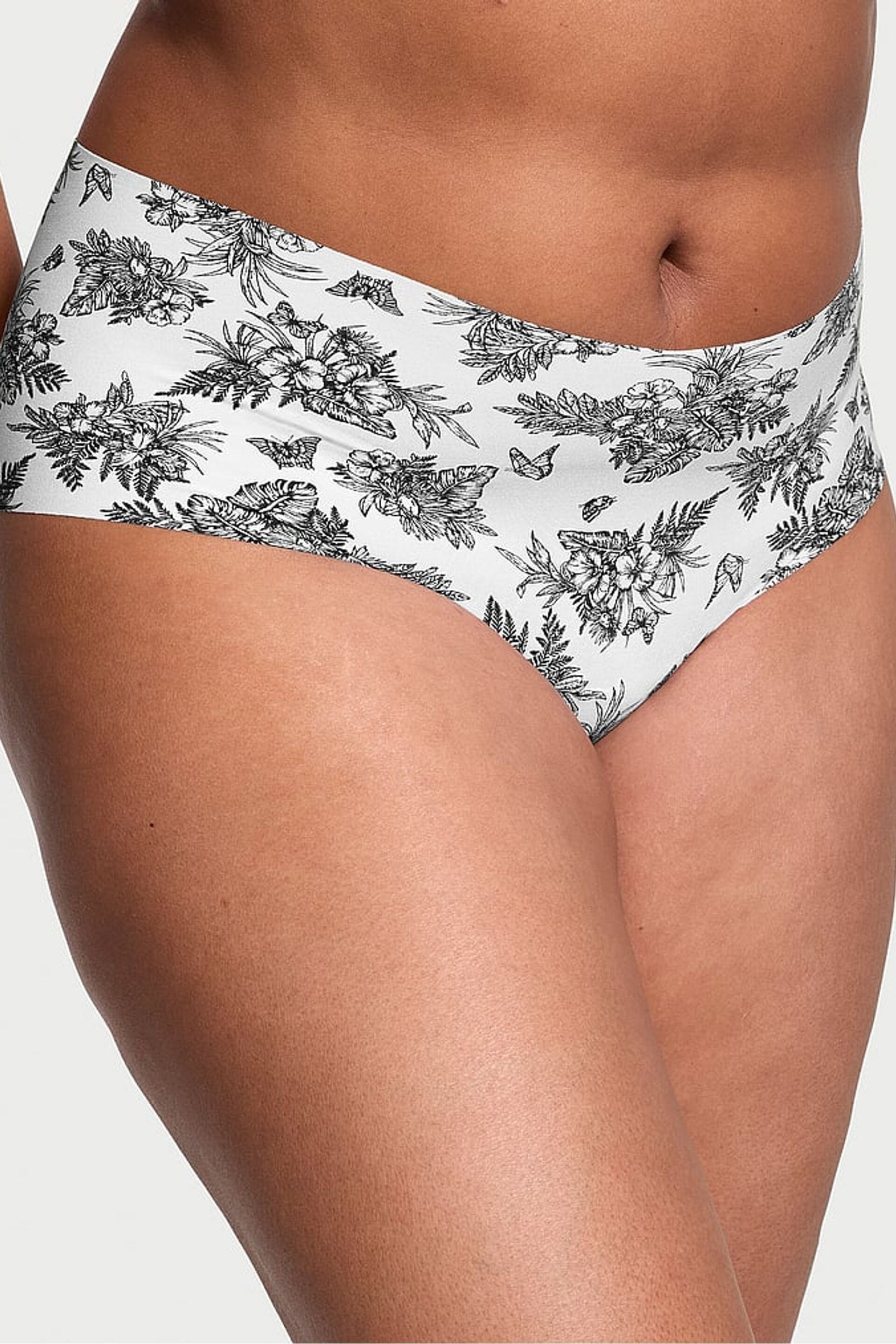 Victoria's Secret White Tropical Toile Cheeky Knickers - Image 1 of 3