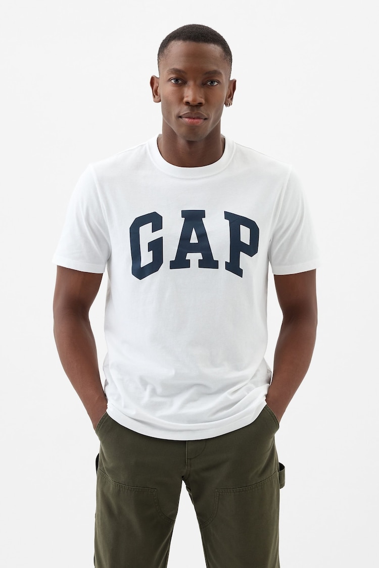 Gap White Logo Everyday Crew Neck T-Shirt - Image 1 of 7