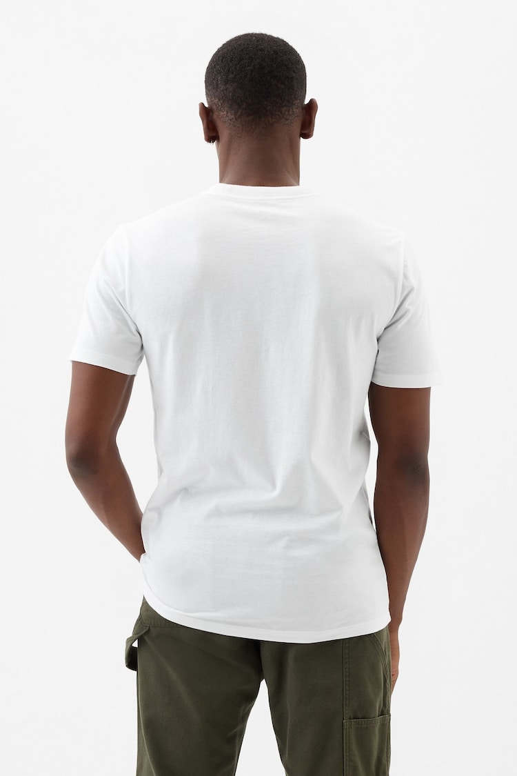 Gap White Logo Everyday Crew Neck T-Shirt - Image 2 of 7