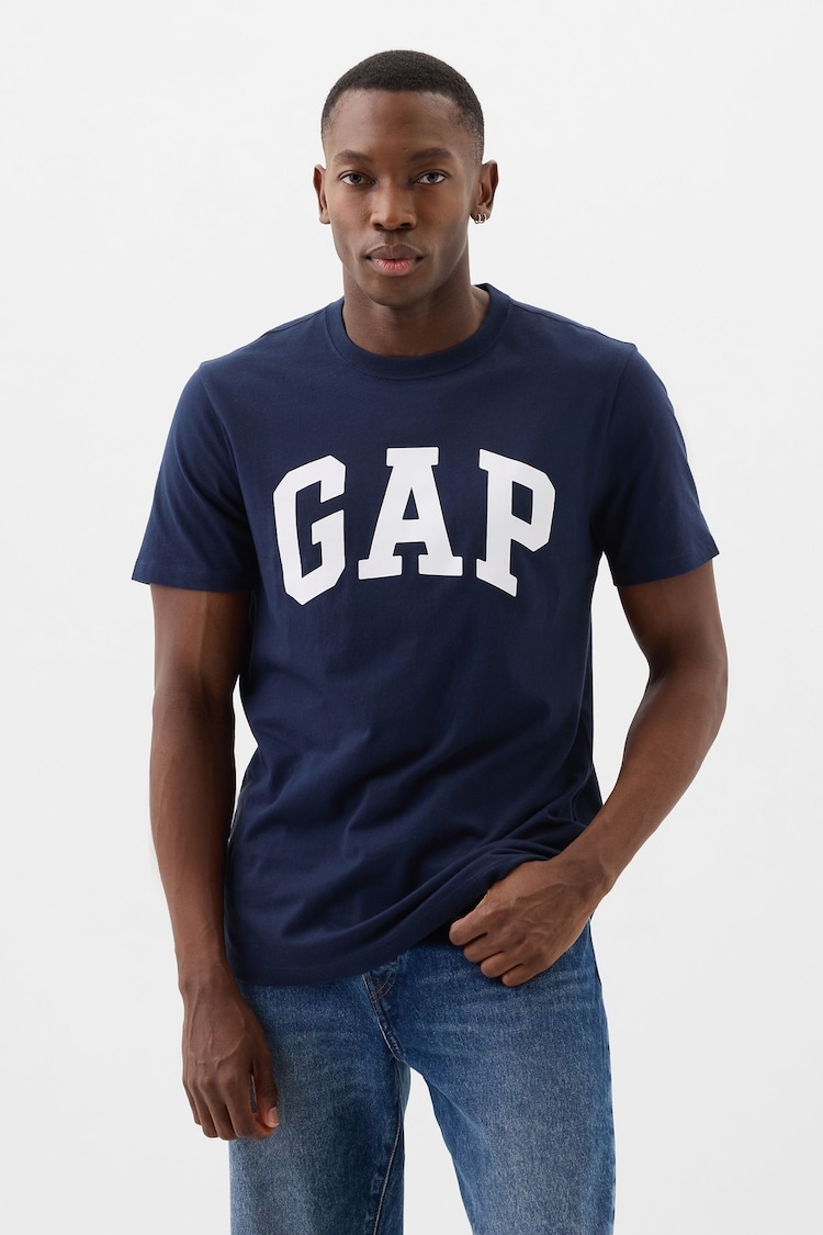 Gap Navy Blue Logo Everyday Crew Neck T-Shirt - Image 1 of 6