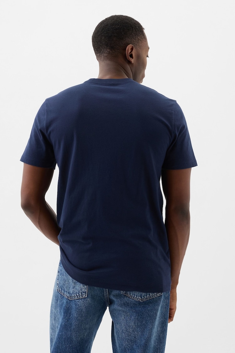 Gap Navy Blue Logo Everyday Crew Neck T-Shirt - Image 2 of 6