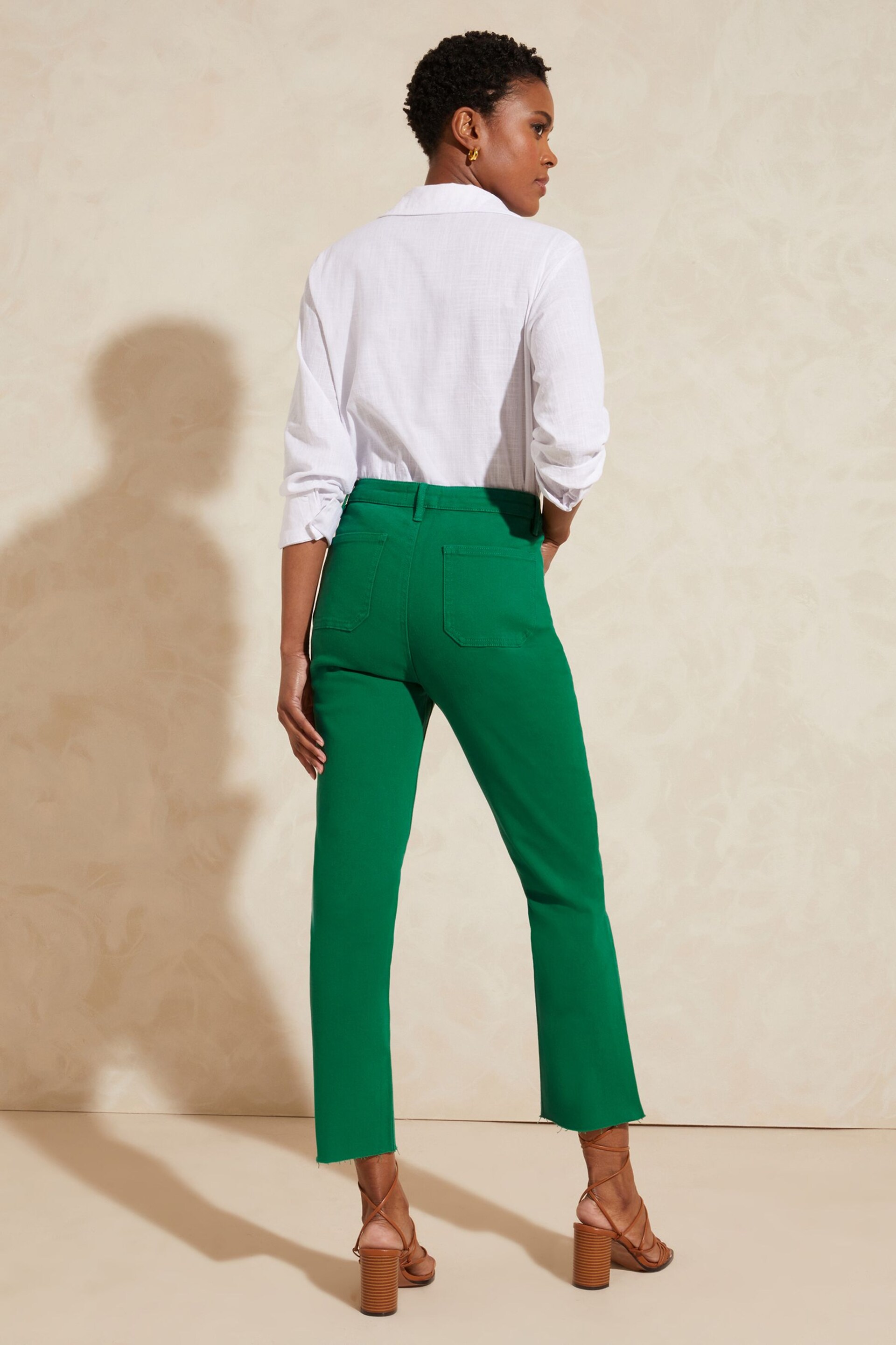 Love & Roses Green Slim Crop jeans - Image 2 of 3