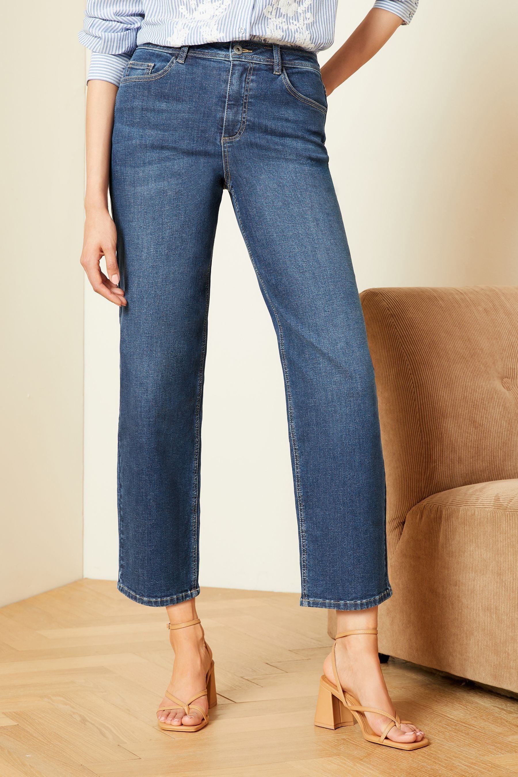 High waist wide leg crop cheap