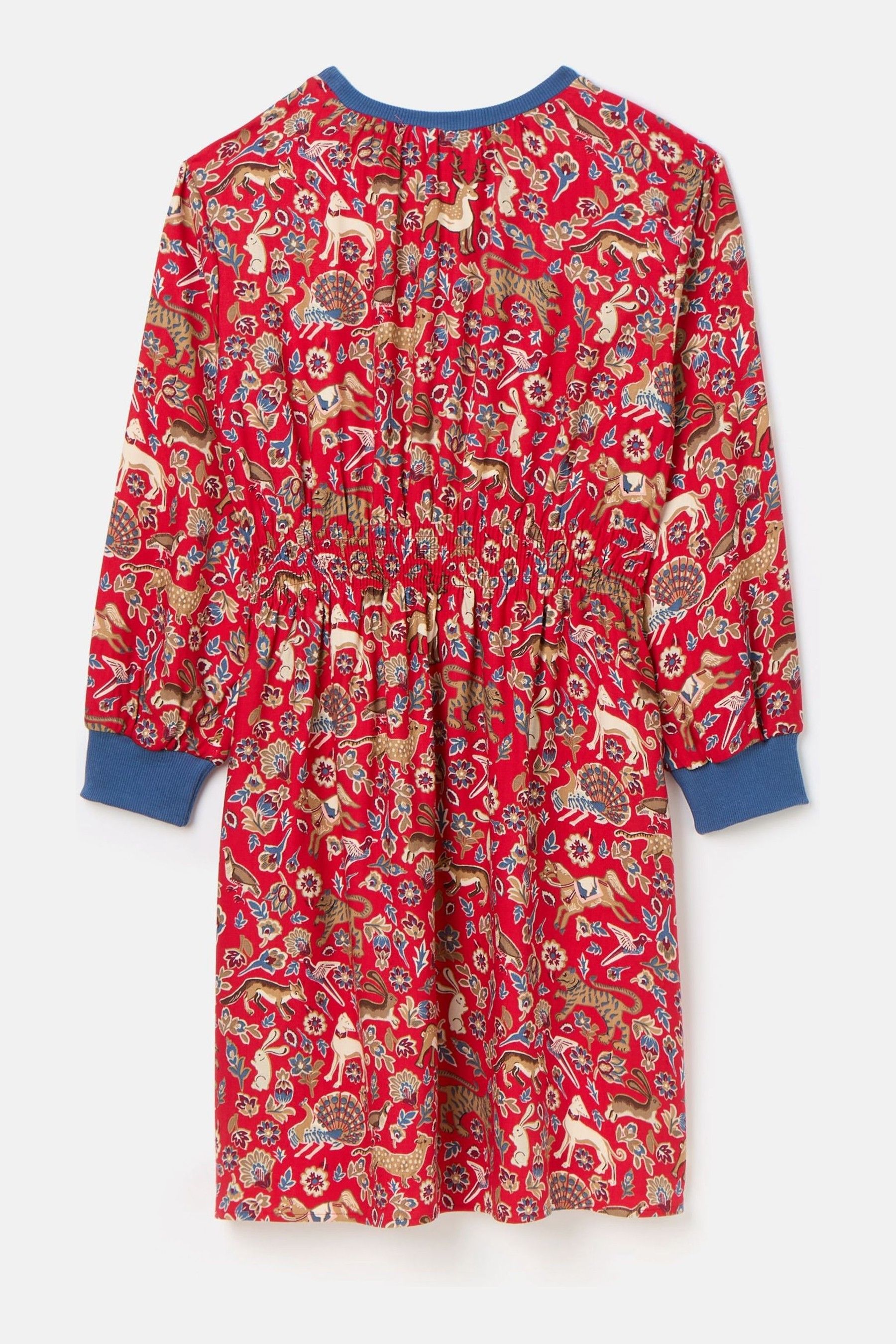 Buy Joules Girls Odelia Red Animals Printed Dress from Next Luxembourg
