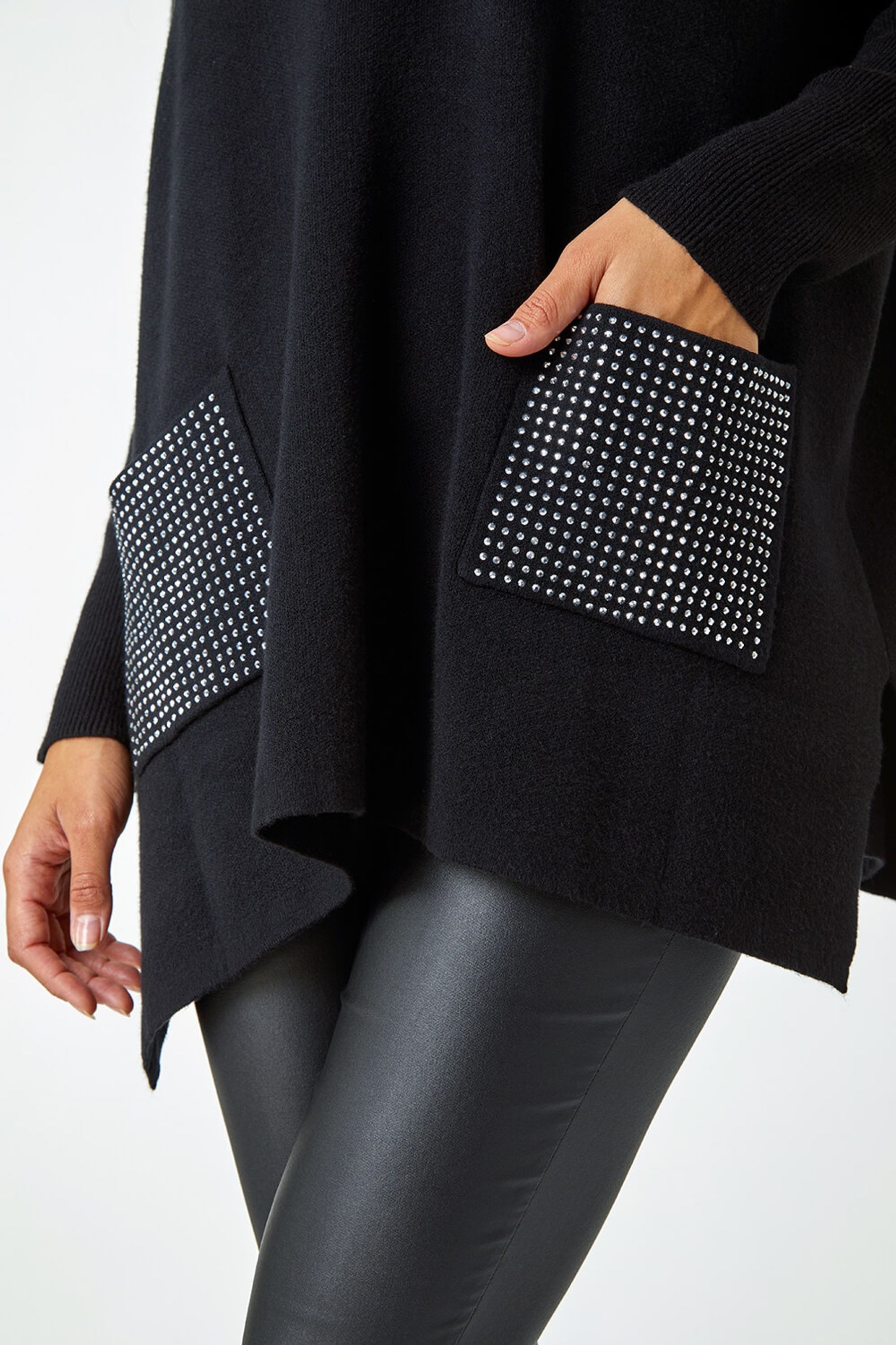 Poncho jumper with long sleeves hot sale