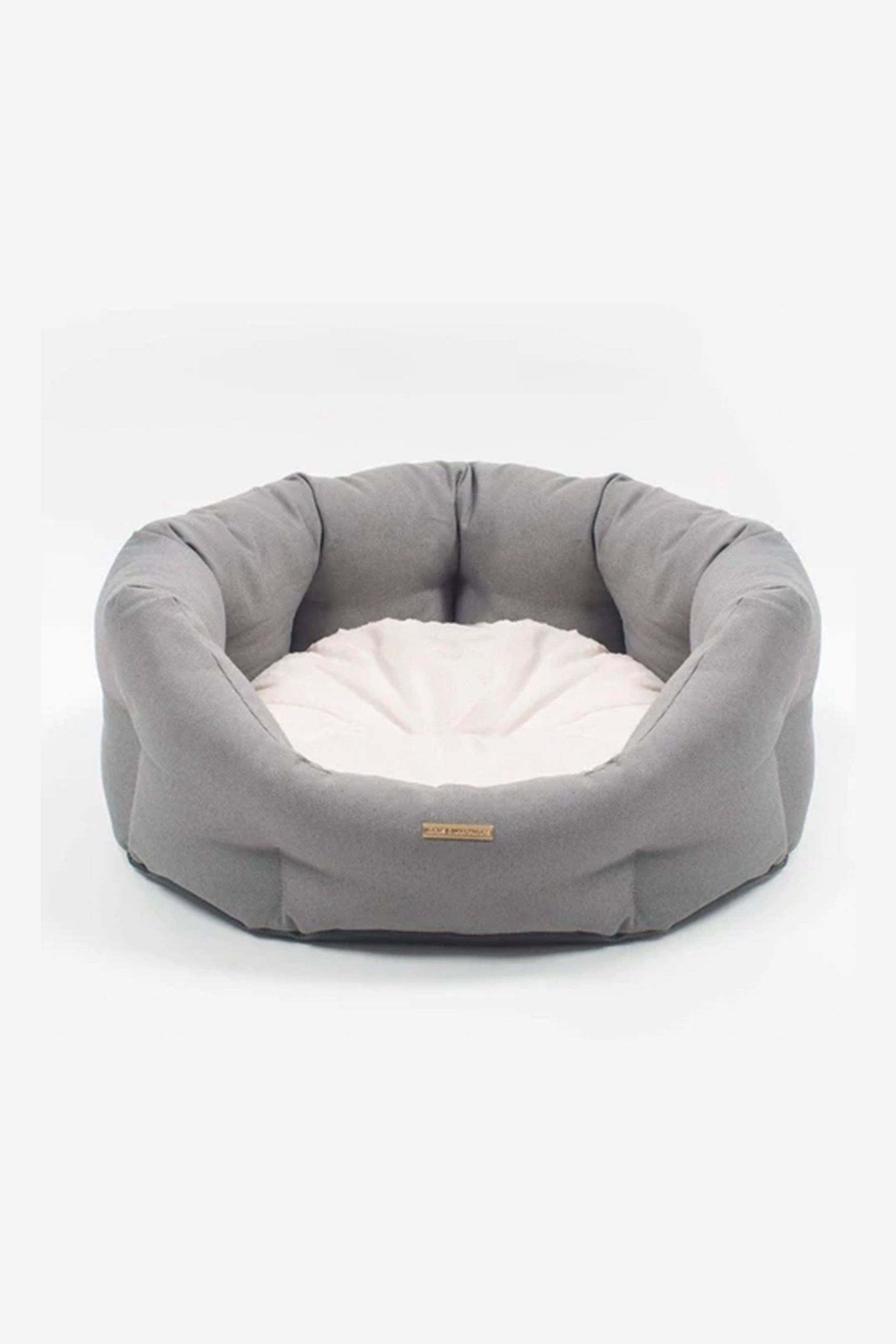 Buy Lords and Labradors Grey Essentials Twill Oval Dog Bed from Next Luxembourg