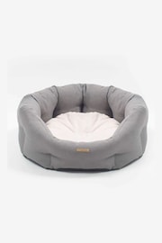 Lords and Labradors Grey Essentials Twill Oval Dog Bed - Image 4 of 5