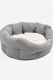 Lords and Labradors Grey Essentials Twill Oval Dog Bed - Image 5 of 5