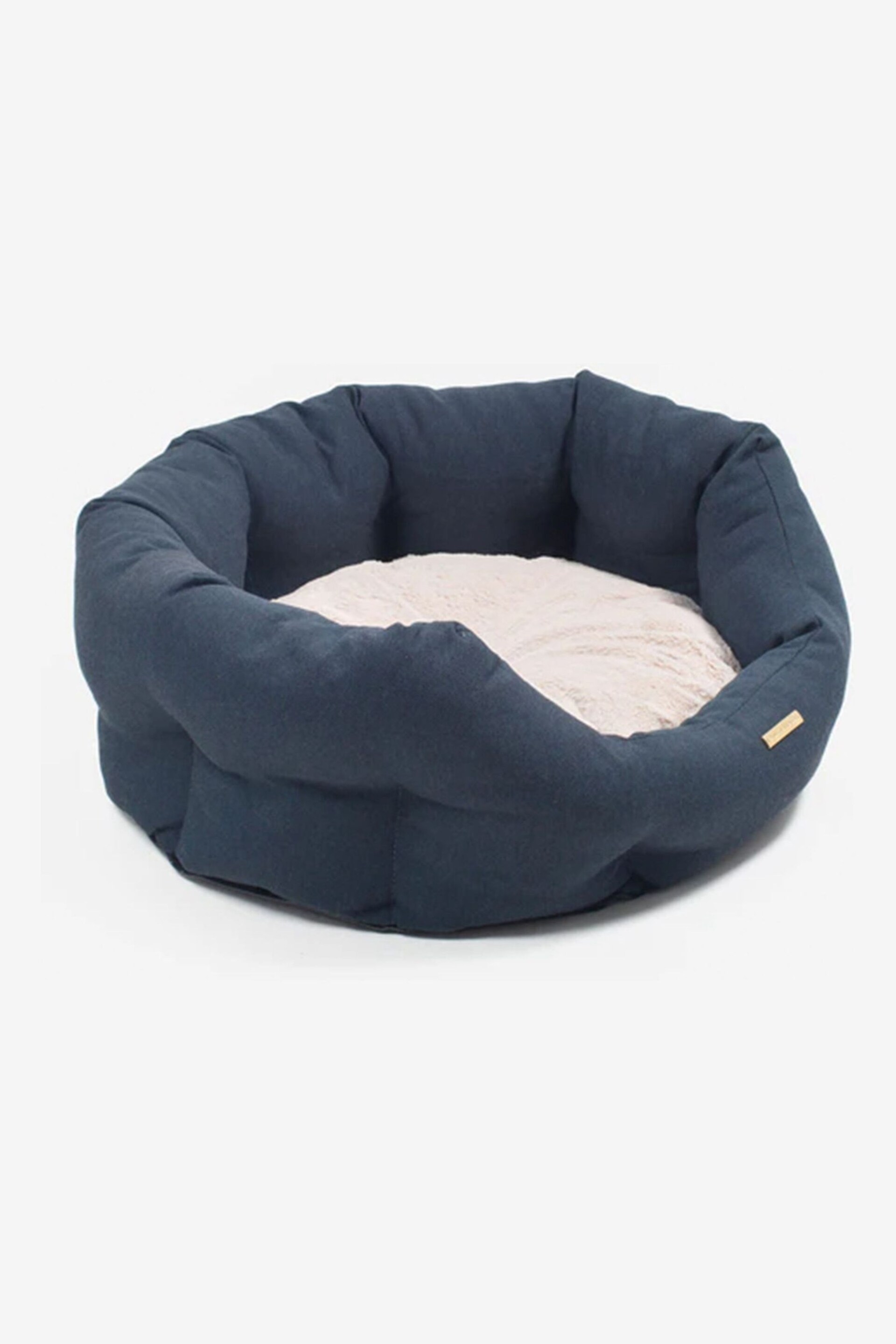 Lords and Labradors Blue Essentials Twill Oval Dog Bed - Image 5 of 5