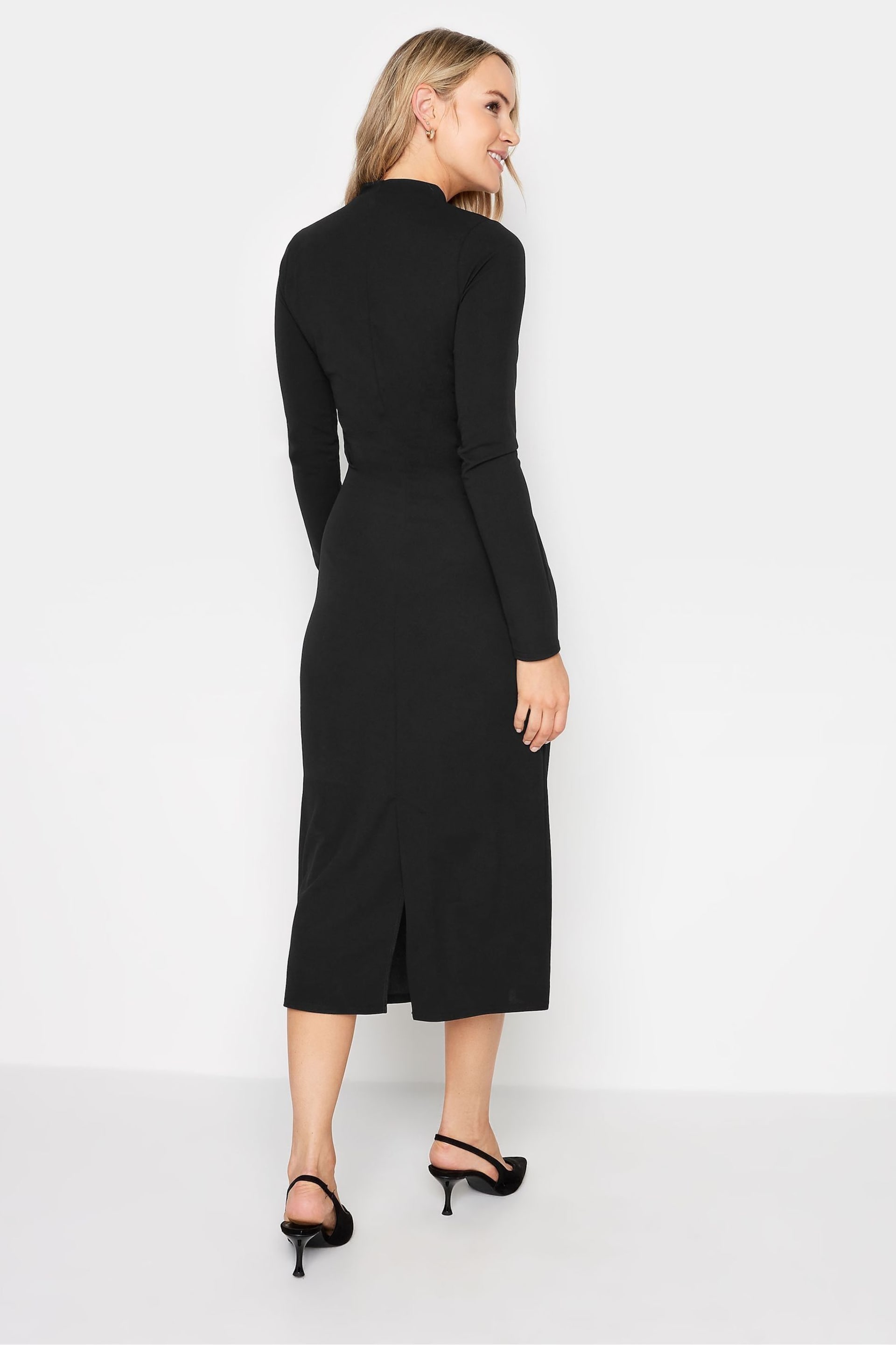 Long Tall Sally Black Long Sleeve Fitted Dress - Image 2 of 4