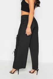 PixieGirl Petite Black Fold Over Cargo Trousers - Image 2 of 5