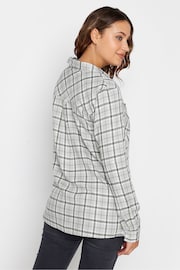 Long Tall Sally Grey Boyfreind Check 100% Cotton Shirt - Image 2 of 4