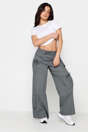 PixieGirl Petite Grey Pocket Detail Label Cargo Trousers - Image 8 of 9