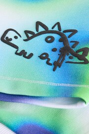 Blue/Green Tie Dye Graffiti Short Sleeve Hooded Sweatshirt and Shorts Set (3mths-7yrs) - Image 10 of 10