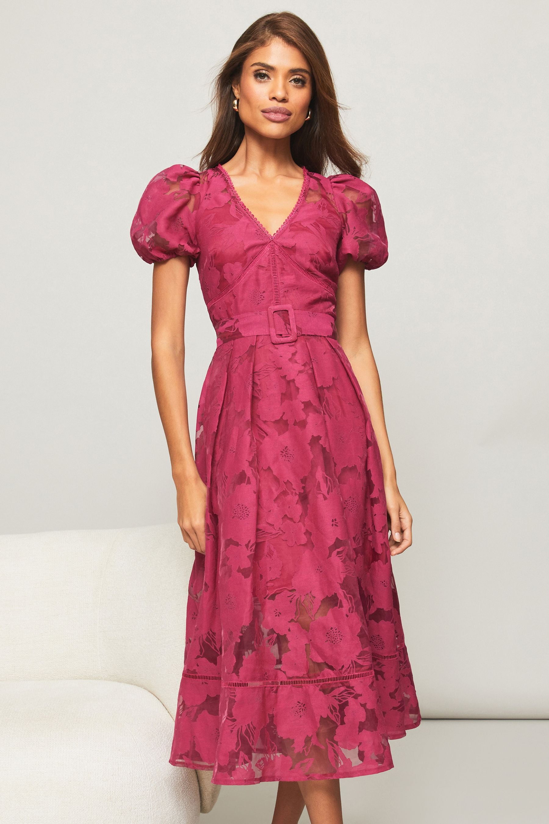 Lipsy belted skater dress outlet