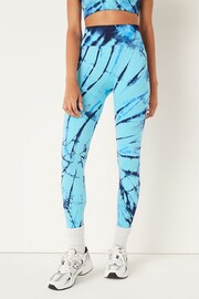 Victoria's Secret PINK Light Sky Spiral Tie Dye Blue Seamless High Waist Full Length Legging - Image 1 of 4