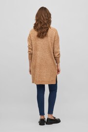 VILA Camel Roll Neck Knitted Dress - Image 3 of 5