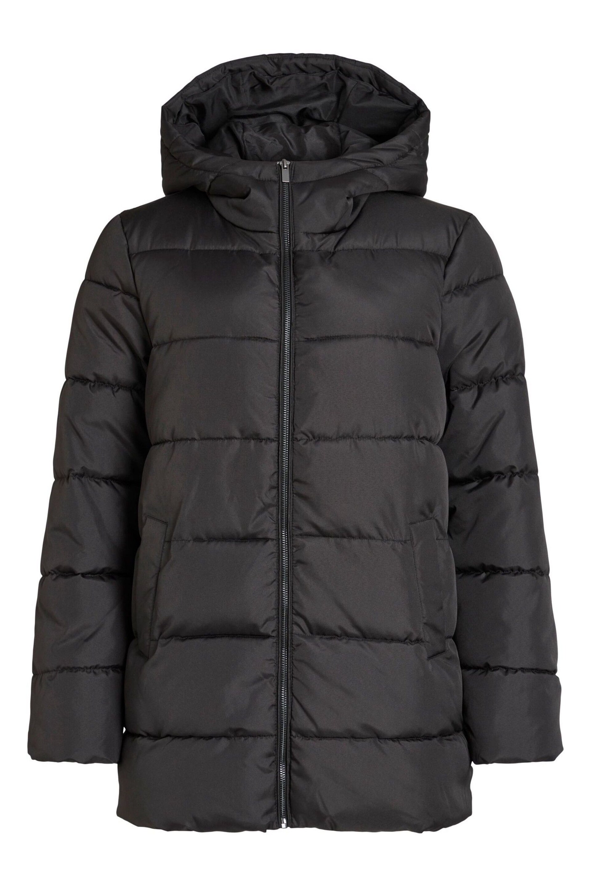 VILA Black Padded Hood Coat - Image 5 of 5