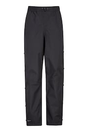 Mountain Warehouse Black Downpour Womens Short Length Waterproof Trousers - Image 1 of 5