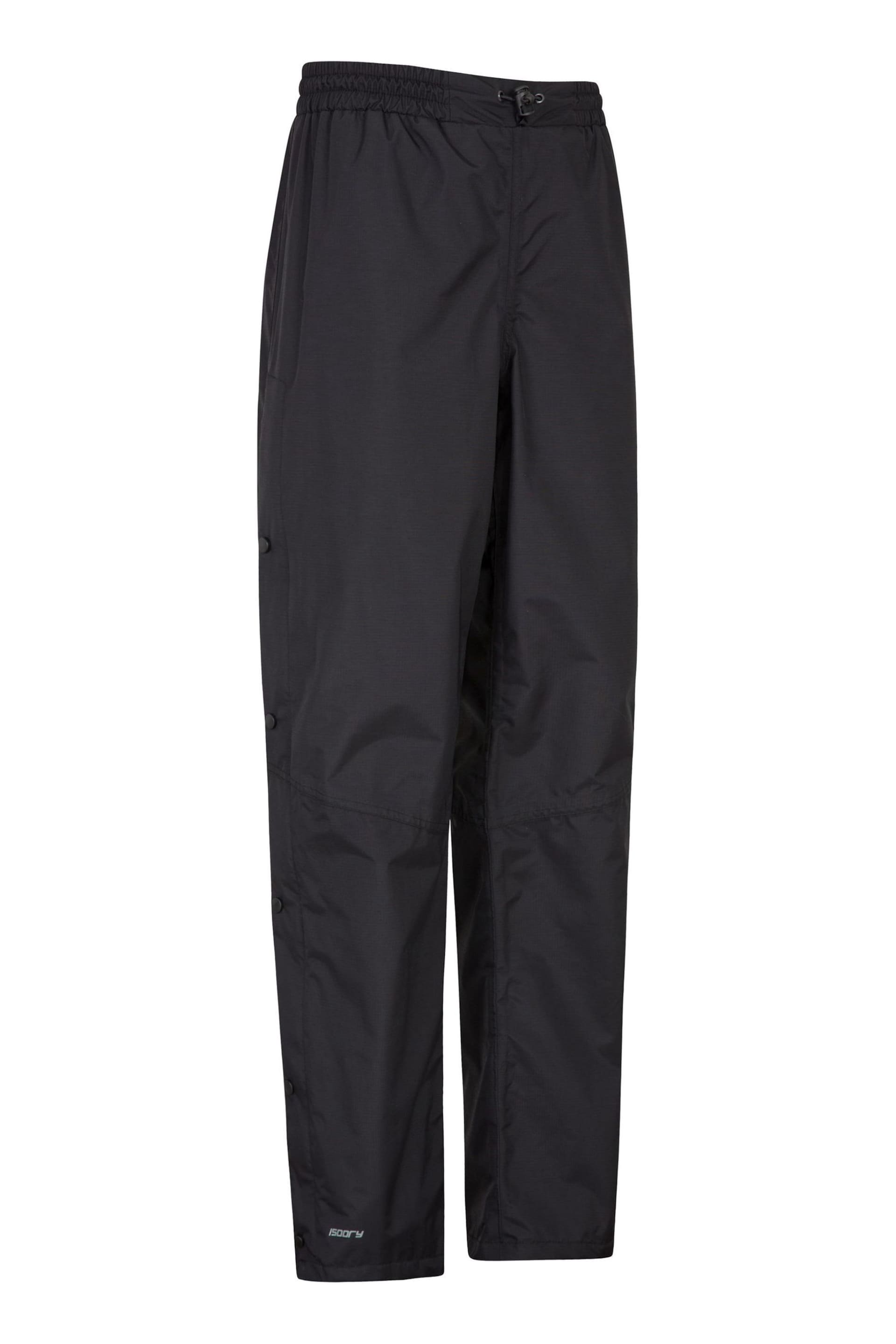 Mountain Warehouse Black Downpour Womens Short Length Waterproof Trousers - Image 2 of 5