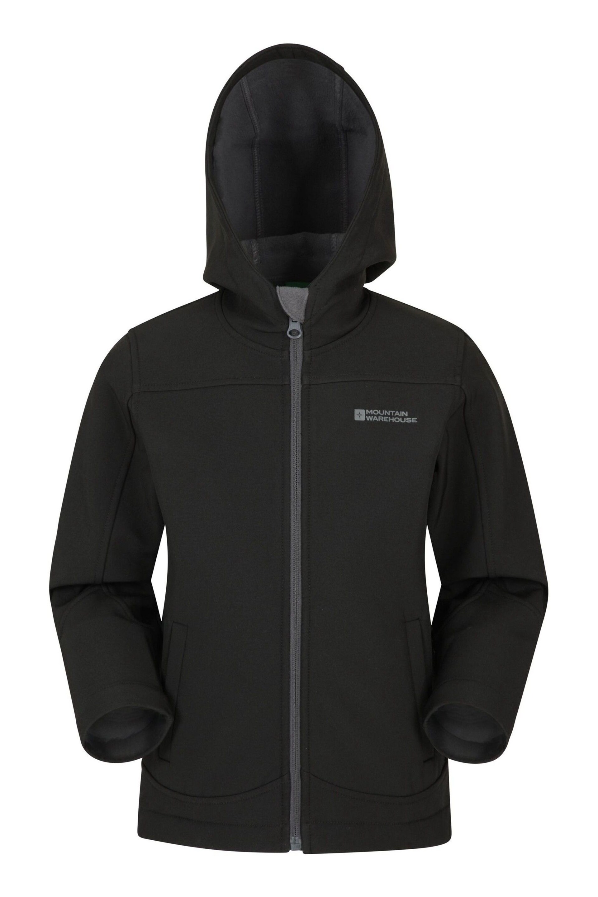 Mountain Warehouse Black Mountain Warehouse Exodus Kids Water Resistant Softshell - Image 1 of 1