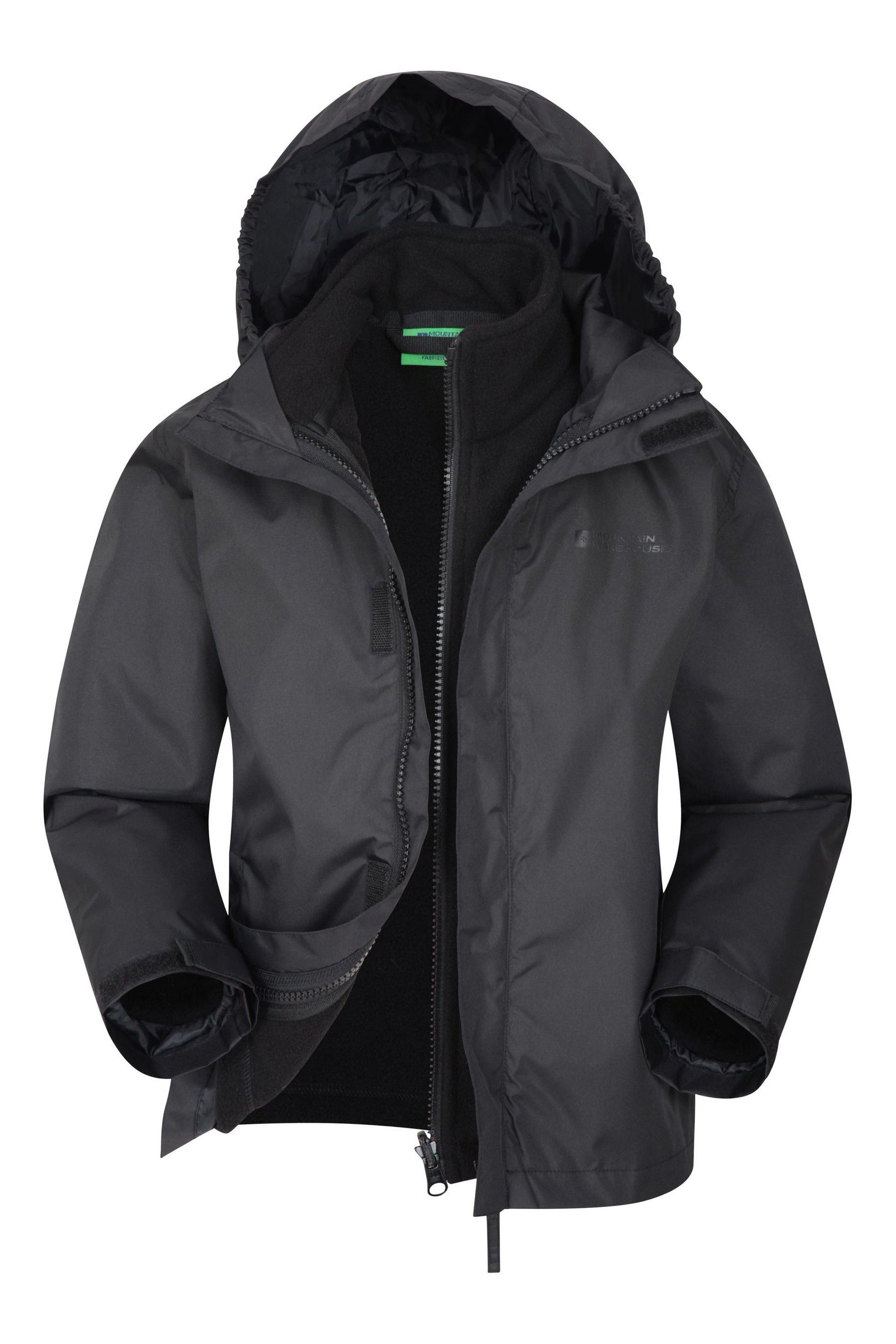 Buy Mountain Warehouse Black Fell Kids 3 In 1 Water Resistant Jacket from Next Ireland