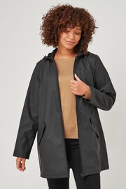 JDY Black Water Resistant Rain Mac - Image 1 of 6