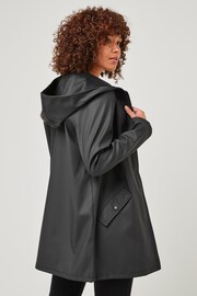 JDY Black Water Resistant Rain Coat - Image 3 of 6