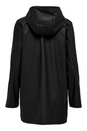 JDY Black Water Resistant Rain Coat - Image 6 of 6