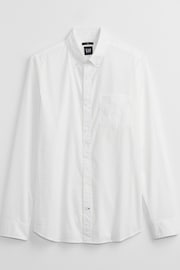 Gap White Stretch Button-Up Slim Fit Shirt - Image 3 of 4